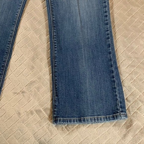Lee Womens 36 Denim Jeans Blue High Rise Straight Ankle Medium Wash Stretch - Picture 4 of 12